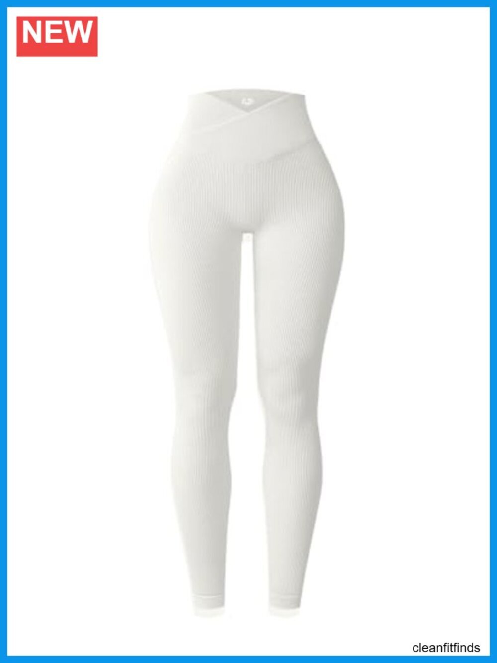 Ribbed High Waisted Crossover Scrunch Leggings Seamless Butt Lifting Yoga Pants